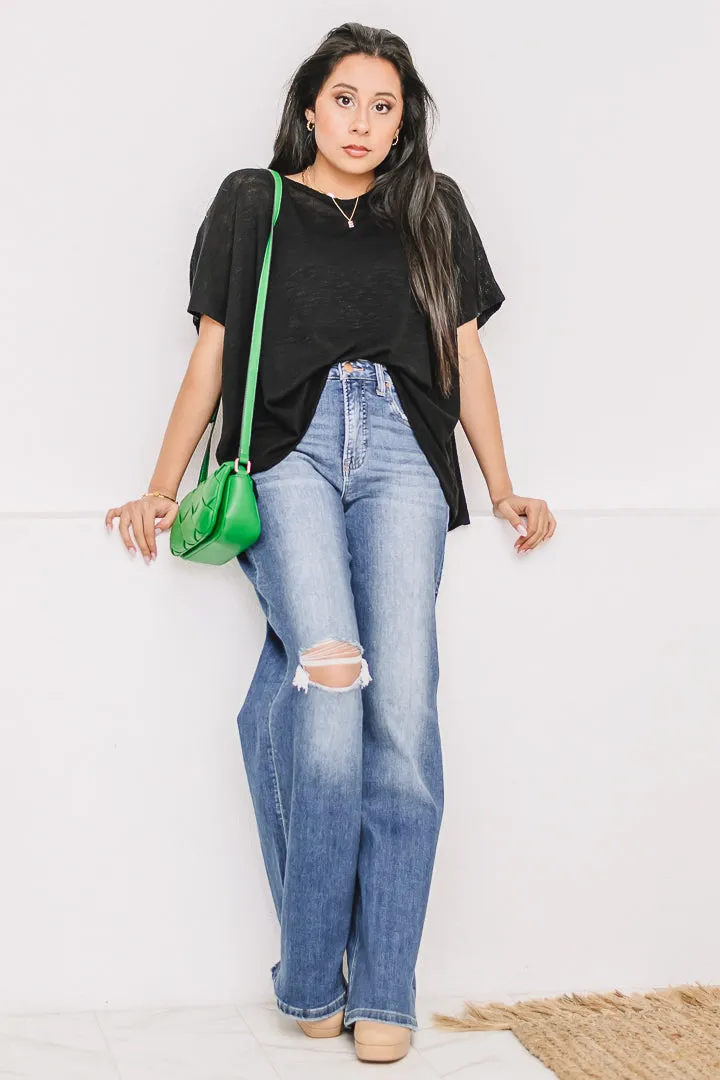 Hacci Luxe Pocket Top | Black