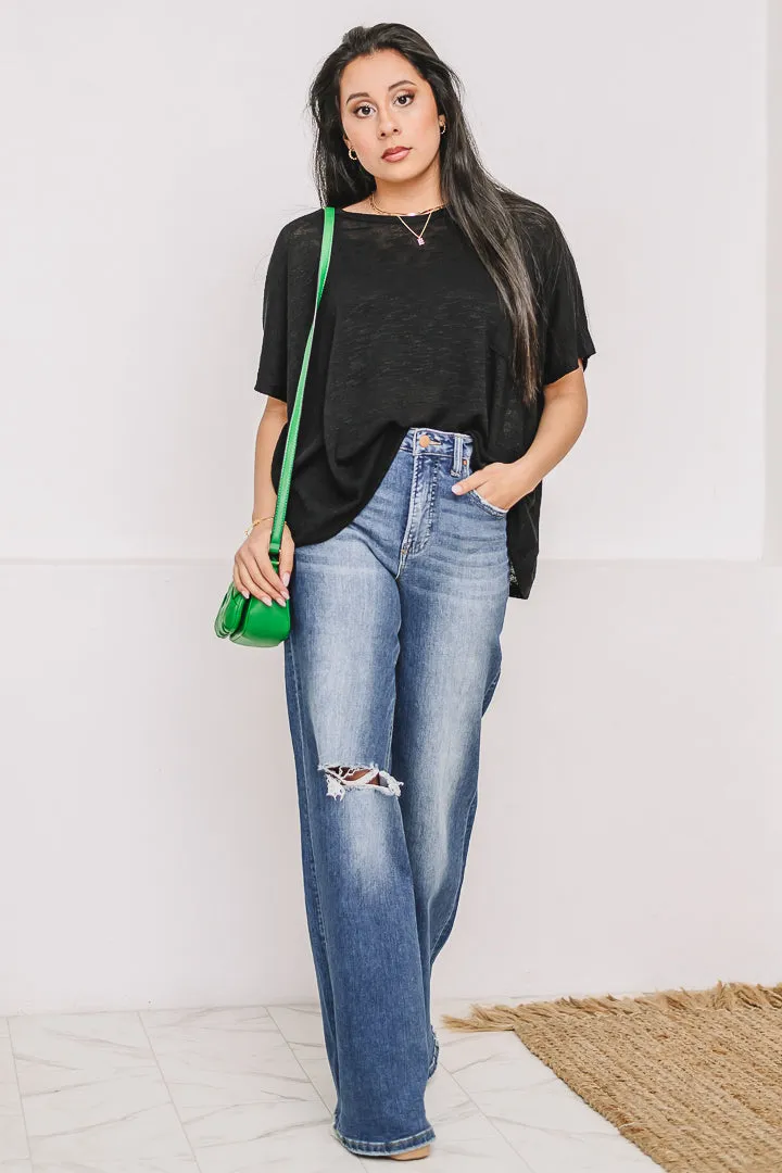 Hacci Luxe Pocket Top | Black