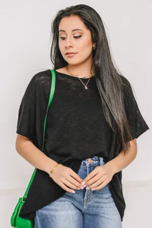 Hacci Luxe Pocket Top | Black