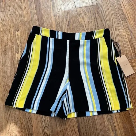 Halogen: Lucinda Navy Striped Pull On Shorts (NWT)