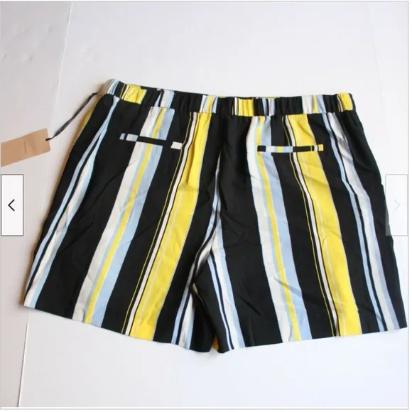 Halogen: Lucinda Navy Striped Pull On Shorts (NWT)