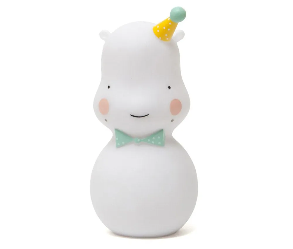 Happy Hippo Night Light, Blue