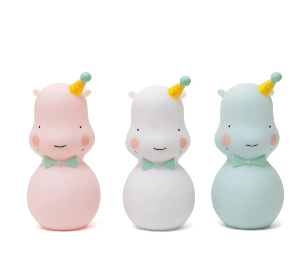 Happy Hippo Night Light, Blue