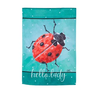 Hello Ladybug Garden Suede Flag,14s10291