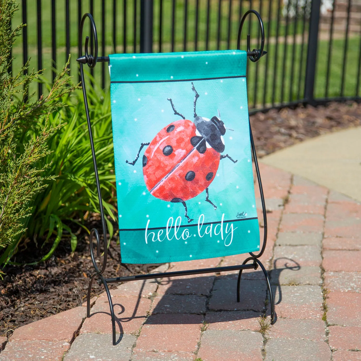 Hello Ladybug Garden Suede Flag,14s10291