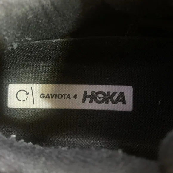 Hoka One One Gaviota 4 Men Size 9.5D  Black Running Shoes 1123198 BWHT