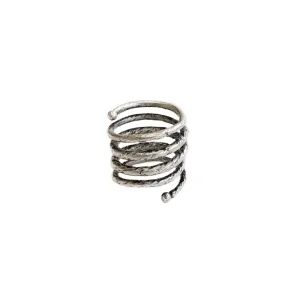 Infinity Scroll Antique Pewter Ring