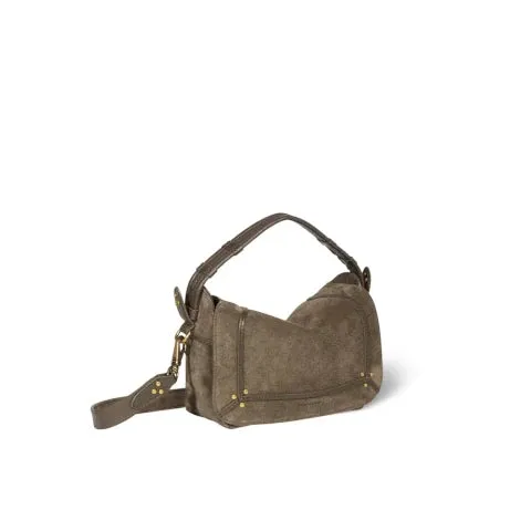Jerome Dreyfuss Pepito S Suede Handbag in Savane