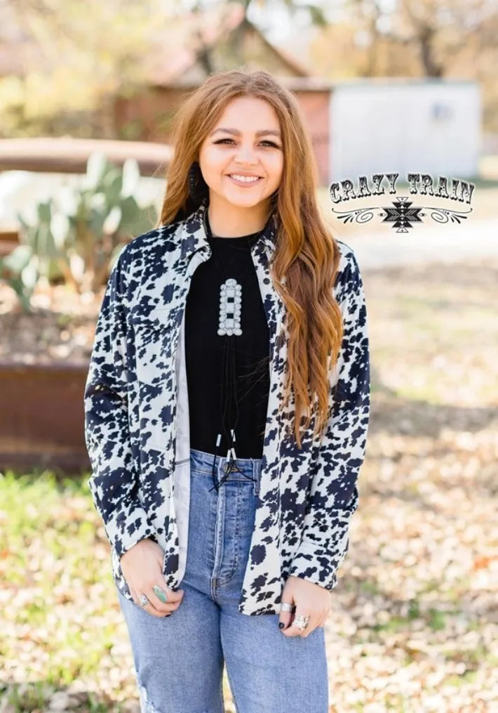 Jiggy Buckaroo Cowhide Corduroy Top by Crazy Train