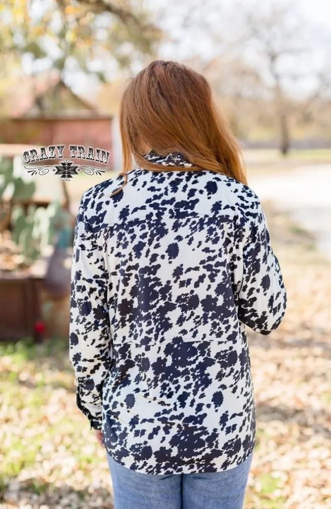 Jiggy Buckaroo Cowhide Corduroy Top by Crazy Train