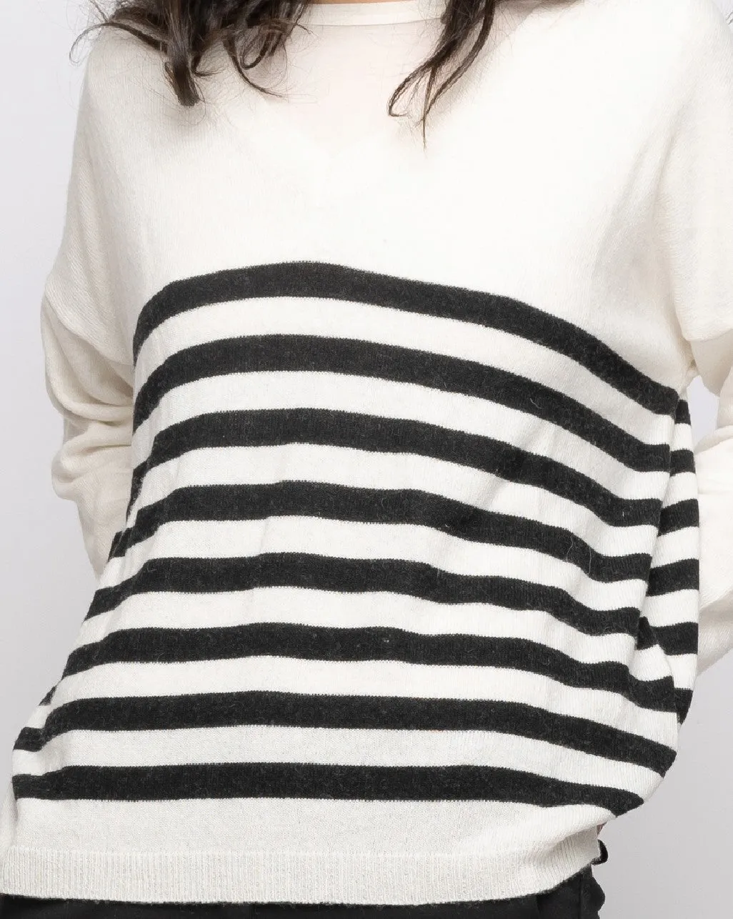 Kashmir Blend Striped Sweater