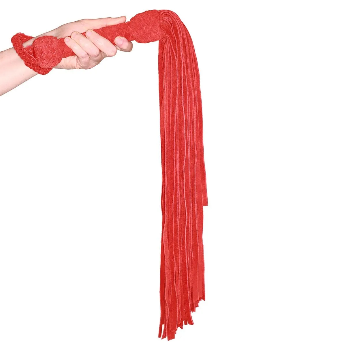 Leather Suede Flogger Black or Red