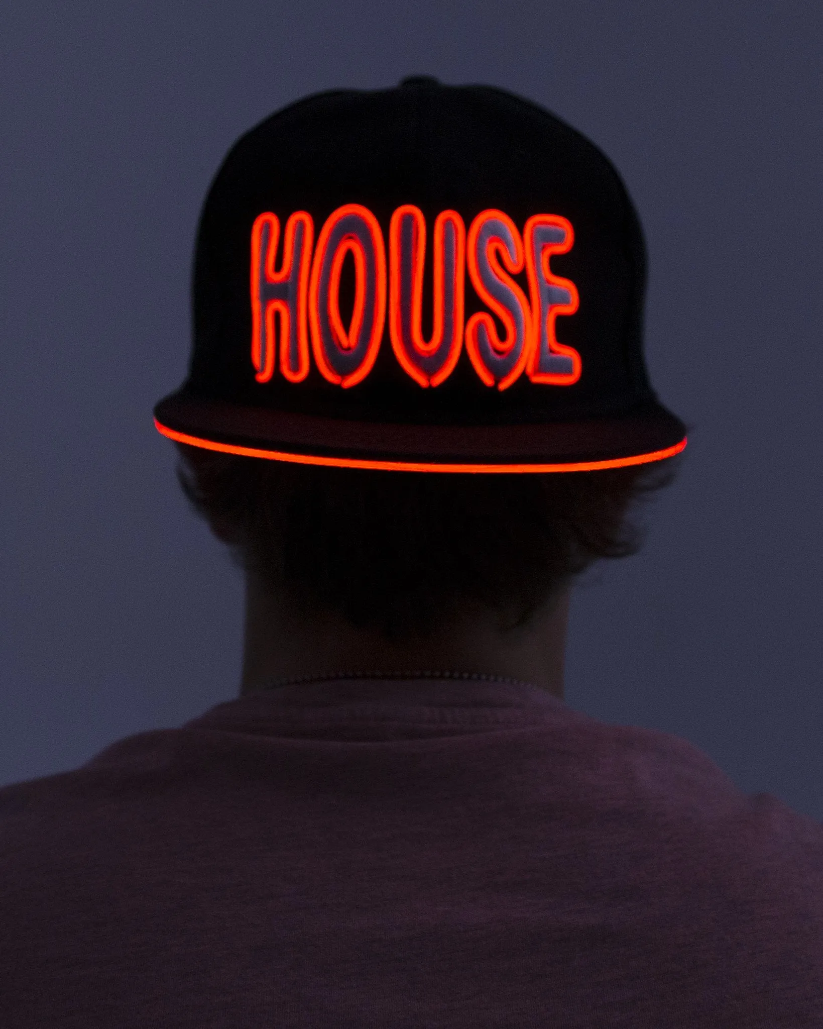 Light Up El Wire Hat - House