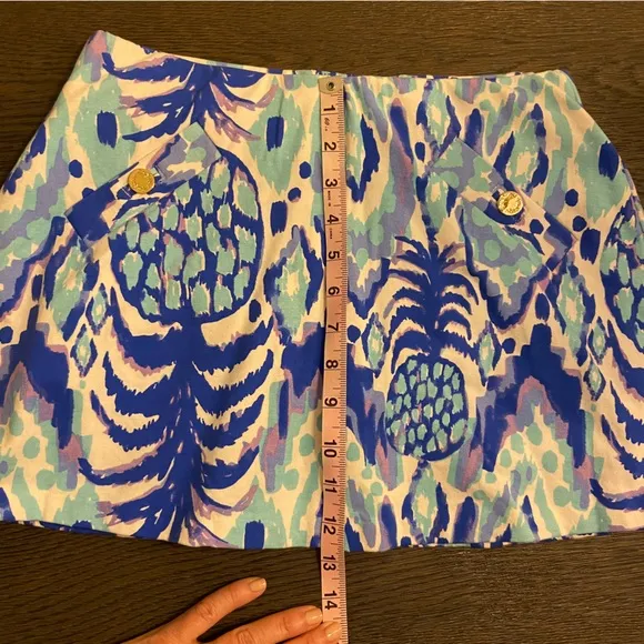 Lilly Pulitzer Madison Skort, Serene Blue Tropical Print, EUC, Size XS
