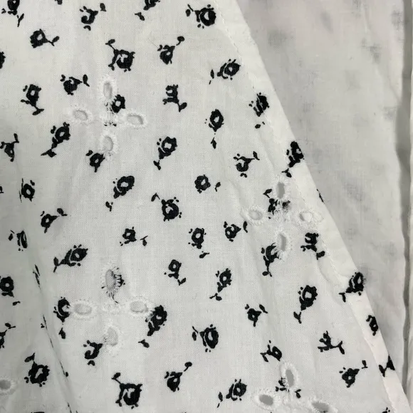 LOFT Eyelet Ruffle Sleeve Crossover Dress Size 10