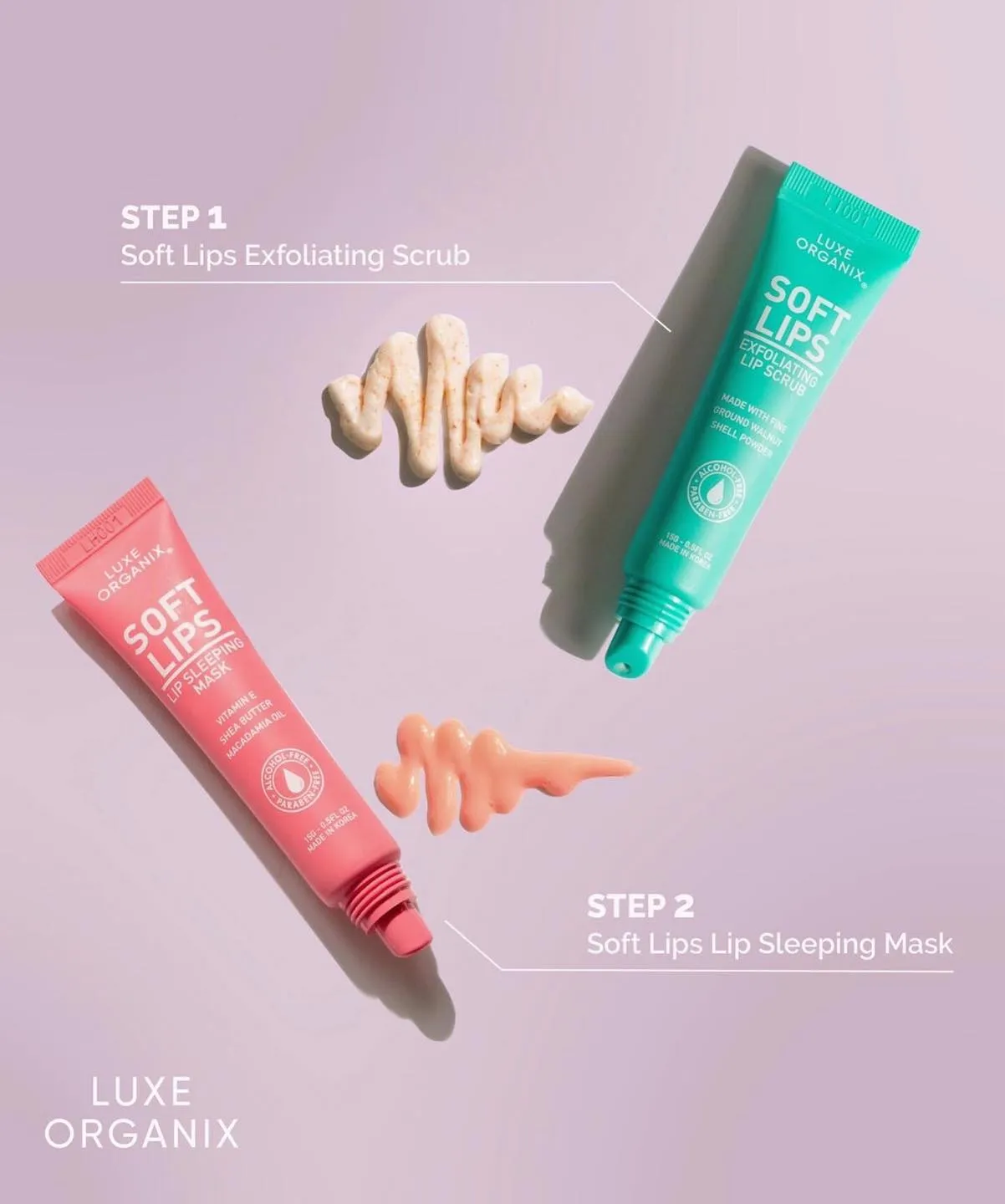 Luxe Organix Soft Lips Lip Exfoliating Scrub 15g