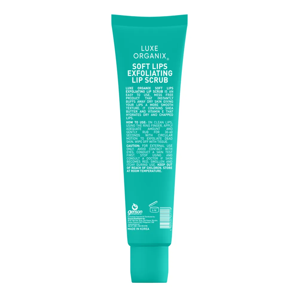 Luxe Organix Soft Lips Lip Exfoliating Scrub 15g