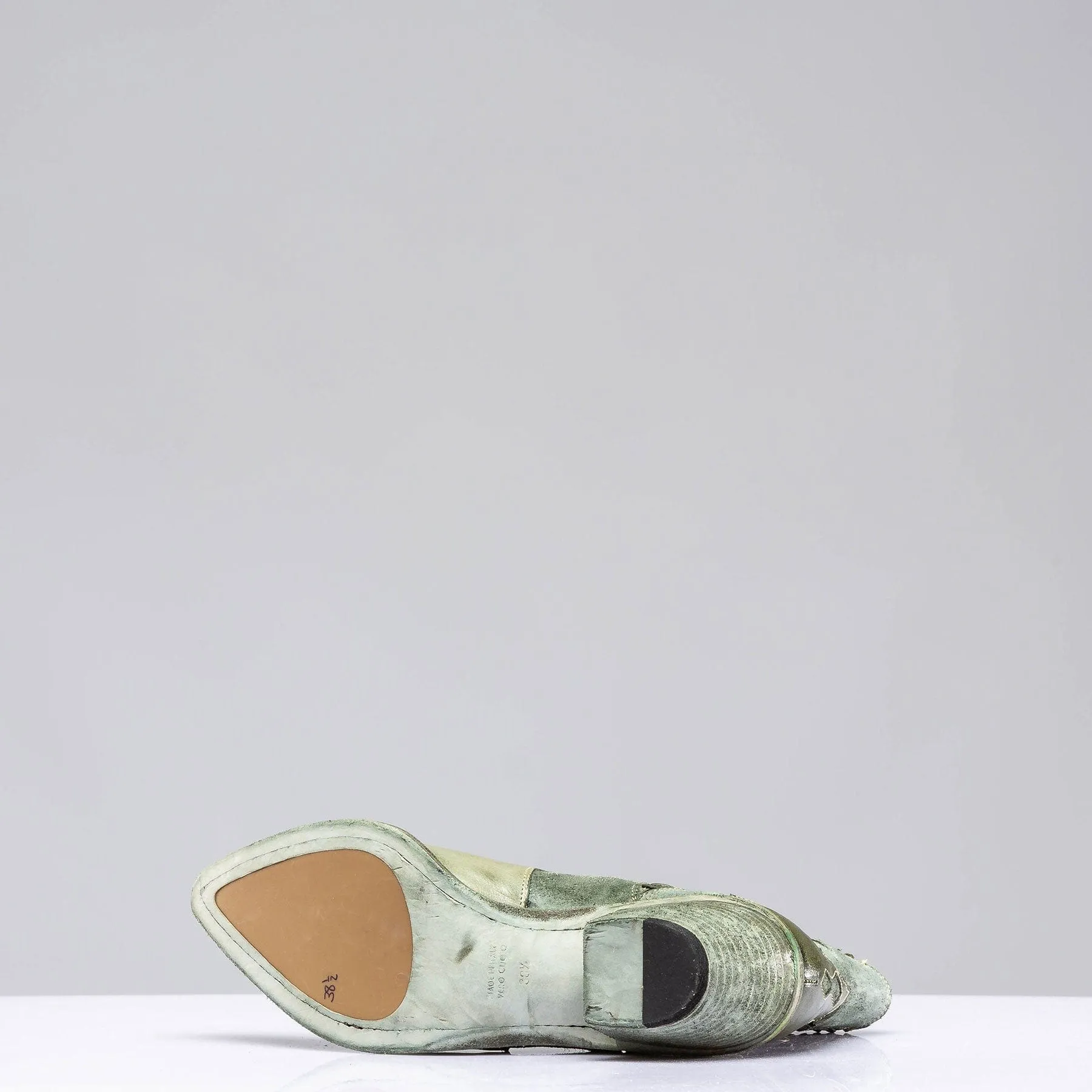 Luz Leather & Suede Boots In Green