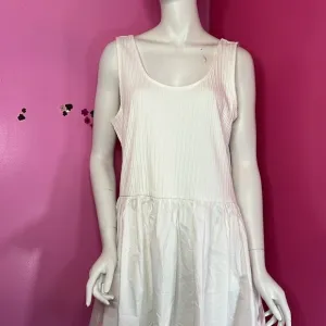 Madewell Drop-Waist Tank Midi Dress lighthouse white size XL