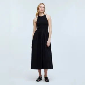 Madewell NWT The Melody Smocked Midi Dress Size XXS in True Black