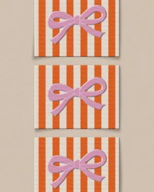 Matchy Matchy : Pink Bow Large Garment Labels - Set of 6
