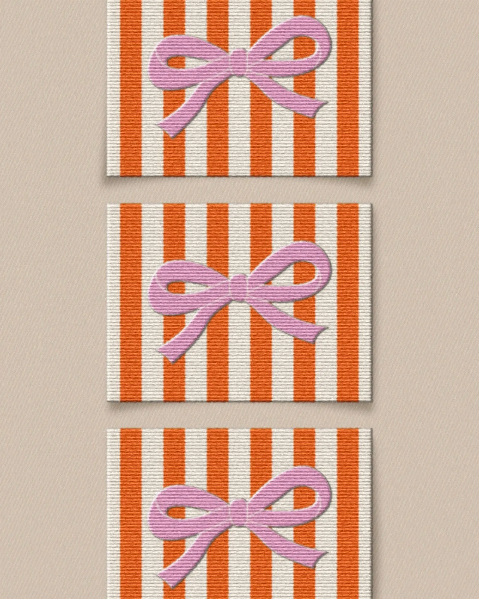 Matchy Matchy : Pink Bow Large Garment Labels - Set of 6