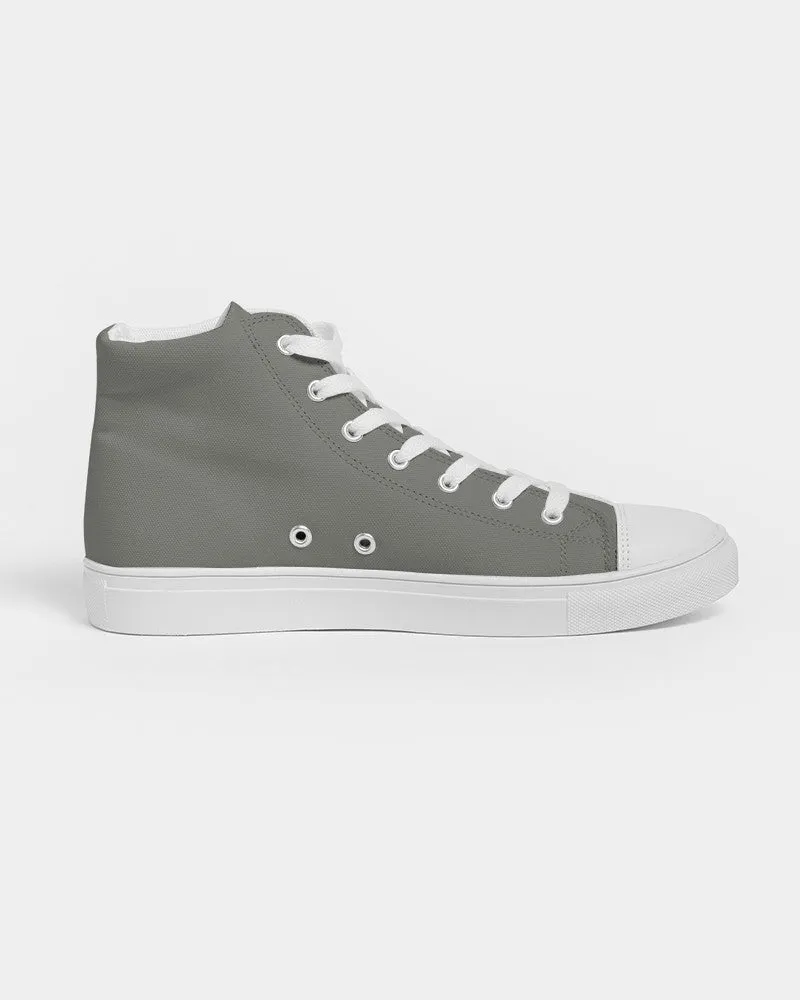 Medium Dark Yellow Gray Men's High-top Canvas Sneakers | Men's | Medium Dark Pale Yellow Gray | C0M0Y10K60