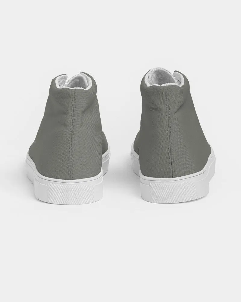Medium Dark Yellow Gray Men's High-top Canvas Sneakers | Men's | Medium Dark Pale Yellow Gray | C0M0Y10K60