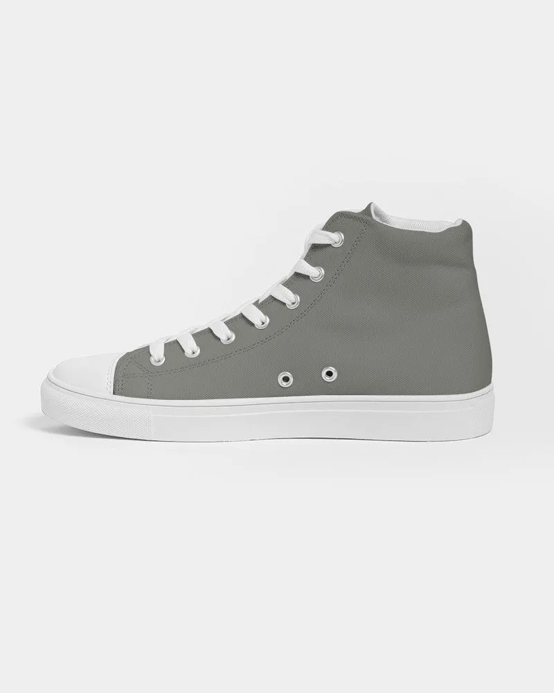 Medium Dark Yellow Gray Men's High-top Canvas Sneakers | Men's | Medium Dark Pale Yellow Gray | C0M0Y10K60