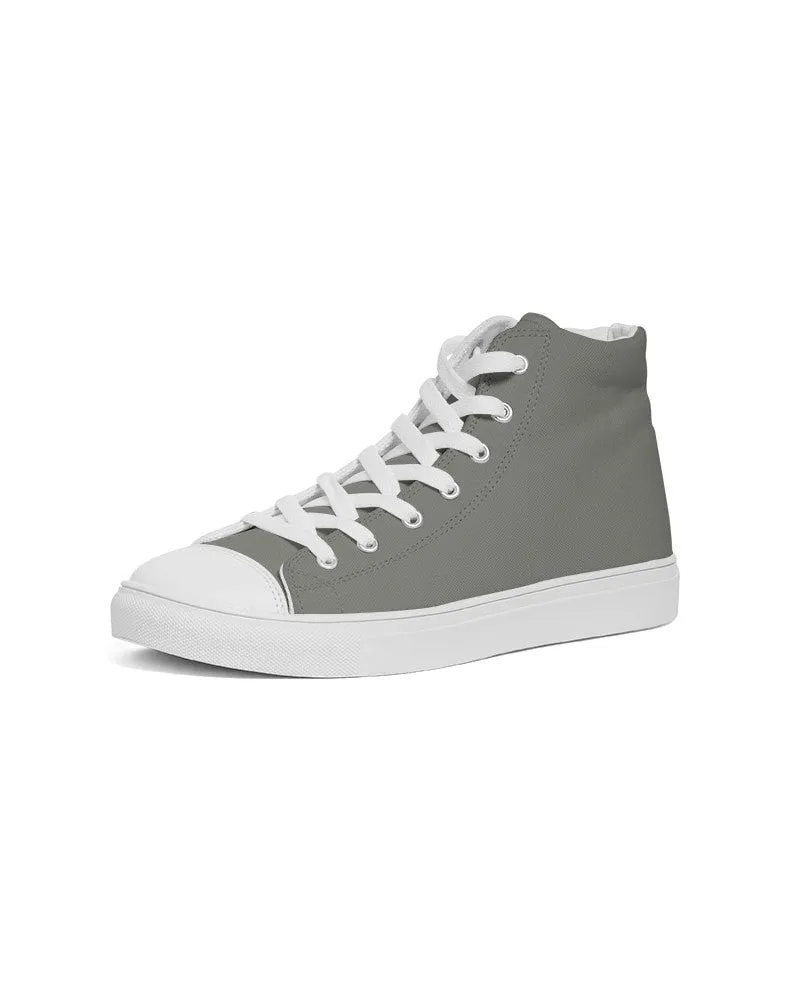 Medium Dark Yellow Gray Men's High-top Canvas Sneakers | Men's | Medium Dark Pale Yellow Gray | C0M0Y10K60