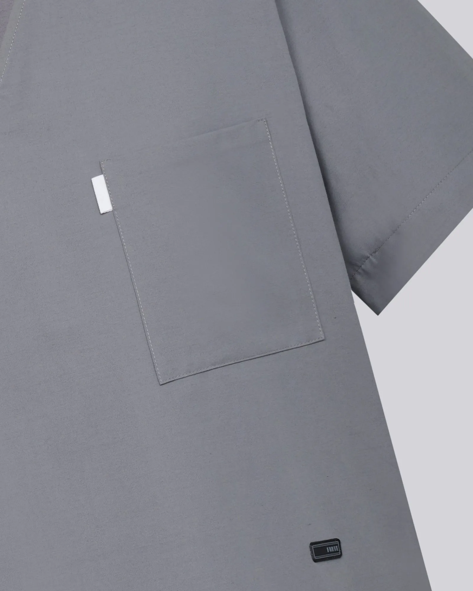 Men's V-neck Office Scrub Top | Woven Stretch