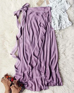 Mineral Wrap Maxi Skirt in Mauve