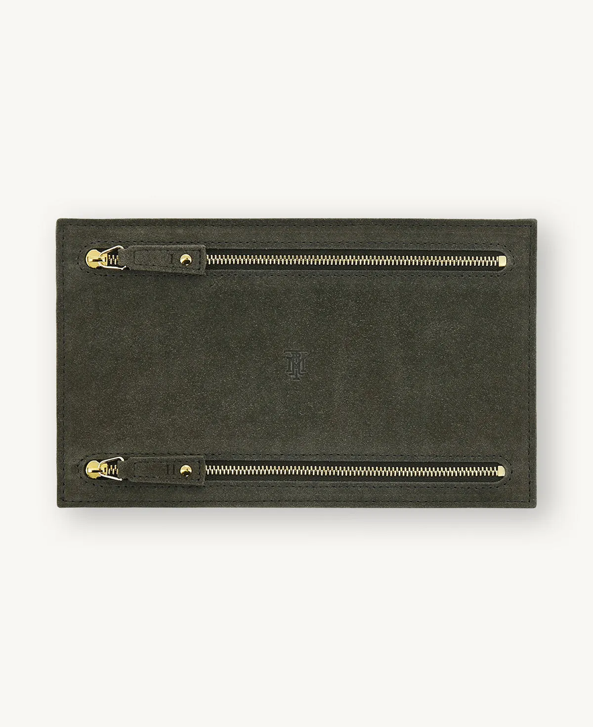 MONTROI/ SUEDE CURRENCY WALLET DARK GREY