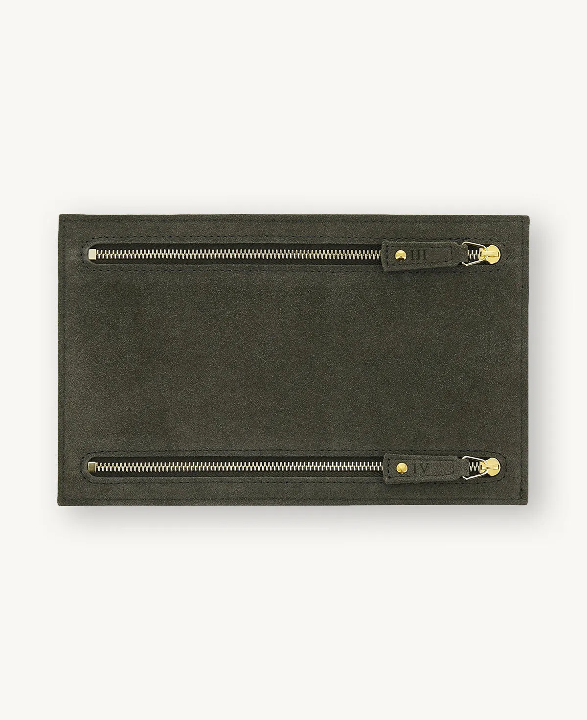 MONTROI/ SUEDE CURRENCY WALLET DARK GREY
