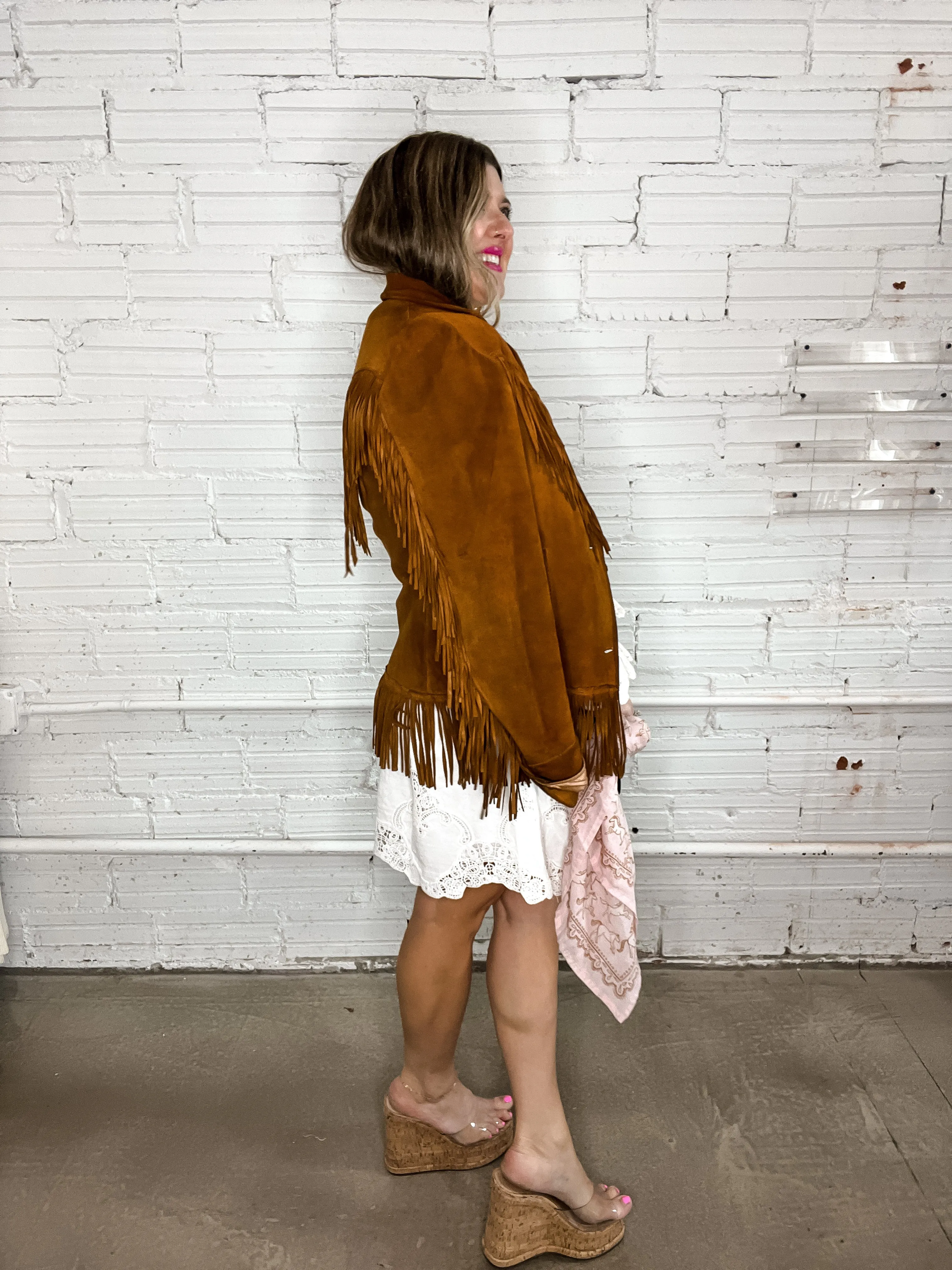 {Mumu} Leona Mini Dress - White Lace Embroidery