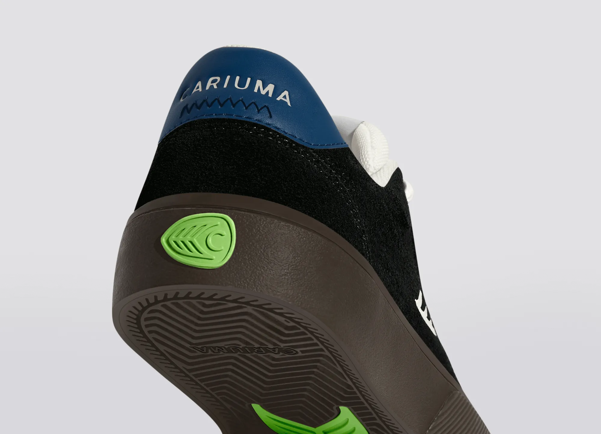 NAIOCA Black Suede Off-White Logo Shadow Blue Sneaker Men