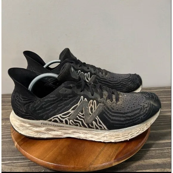 New Balance Mens Size 14 FF 1080 V10 M1080K10 Black Running Shoes Sneakers