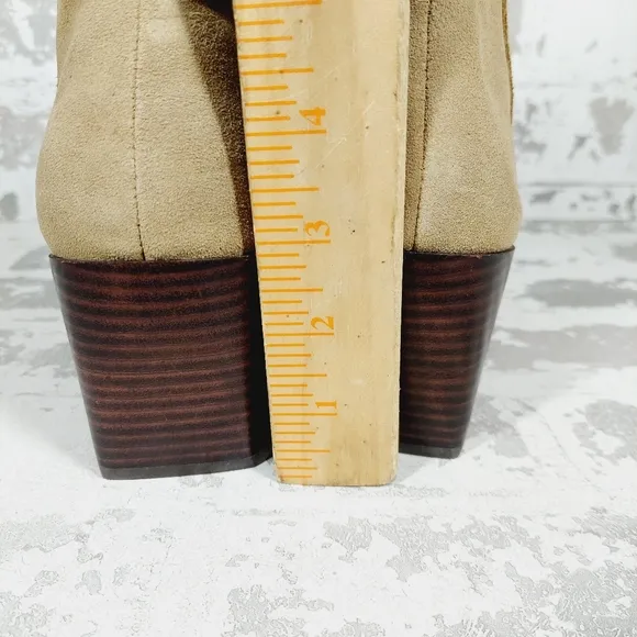 NEW Blondo Women's Sadie Waterproof Tan Suede Ankle Booties I624