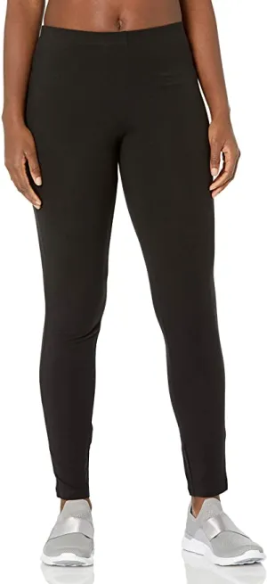 New Hanes Womens Legging, Black, Soft cotton with a touch of spandex for move-with-you comfort! sz M!