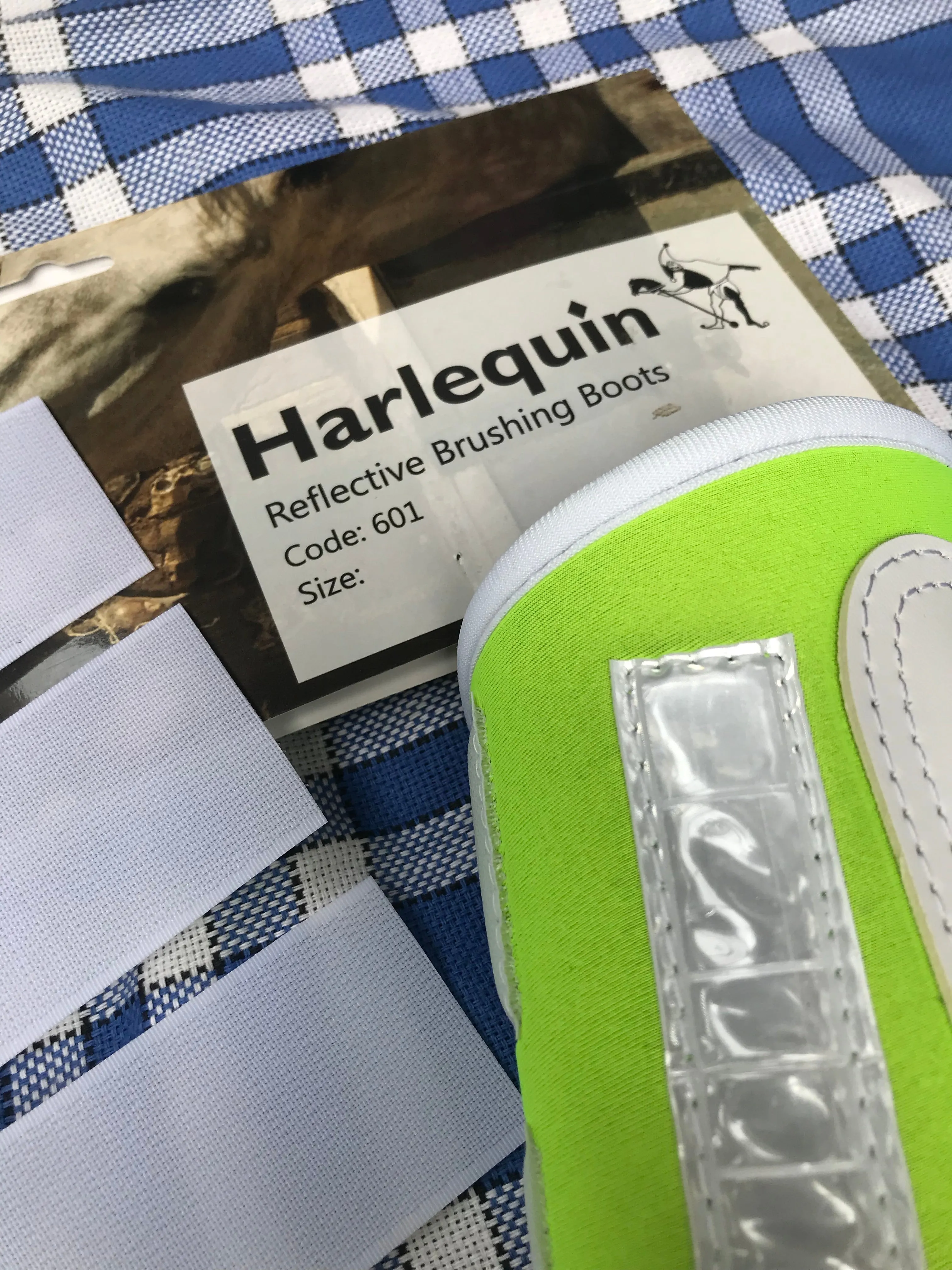 New harlequin reflective brushing boots FREE POSTAGE*