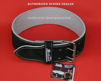 NEW Schiek L6010 Powerlifting Competition Power Belt Suede Leather Black All Sz