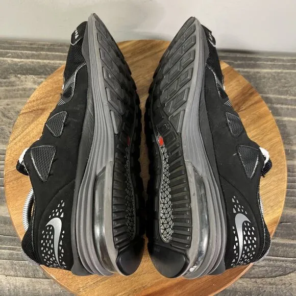 Nike Lunarmax Plus Mens Size 8 Black Athletic Running Shoes Sneakers 415322-003