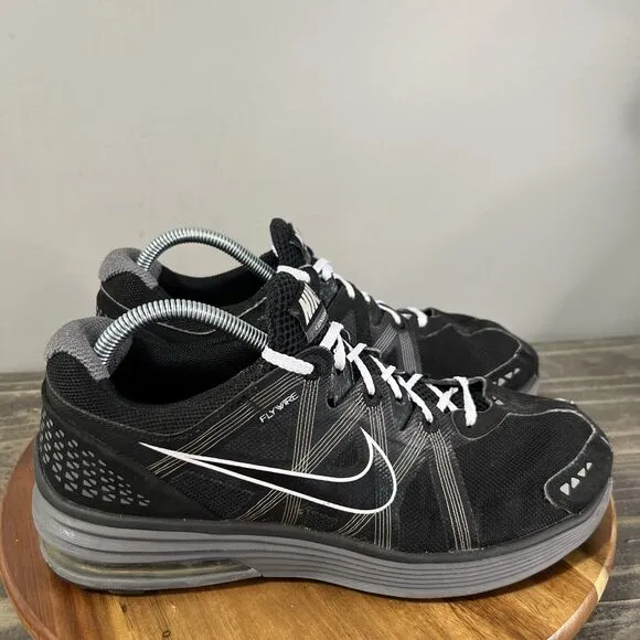 Nike Lunarmax Plus Mens Size 8 Black Athletic Running Shoes Sneakers 415322-003