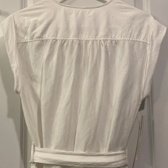 NWT Anthropologie - Cloth &amp; Stone - Button-Front Mini Dress in White