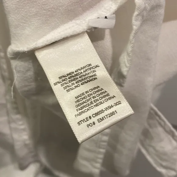 NWT Anthropologie - Cloth &amp; Stone - Button-Front Mini Dress in White