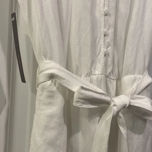 NWT Anthropologie - Cloth &amp; Stone - Button-Front Mini Dress in White
