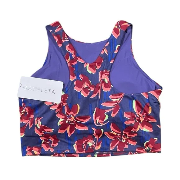 NWT Athleta Conscious Crop Printed Sports Bra D-DD  Cups