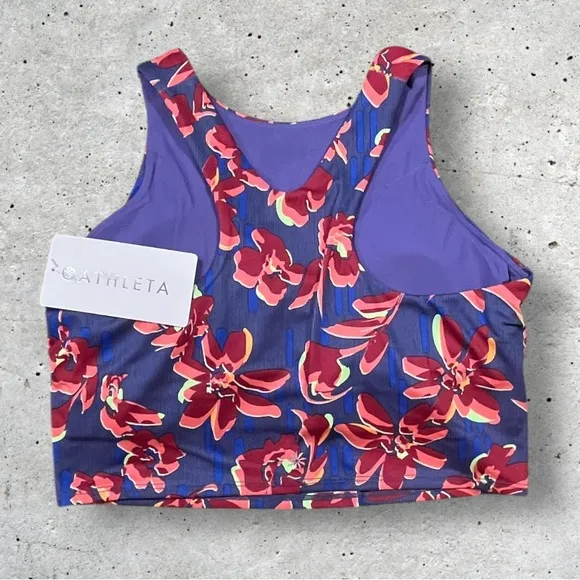 NWT Athleta Conscious Crop Printed Sports Bra D-DD  Cups