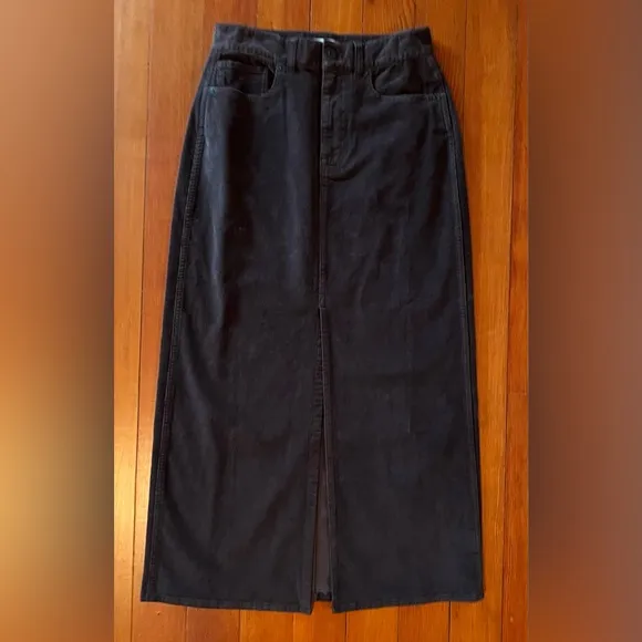 NWT Madewell Corduroy Midi Skirt - Chocolate Brown - 25