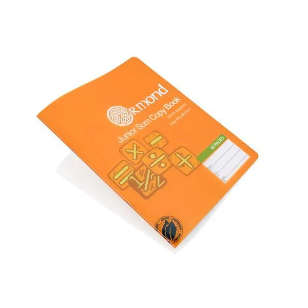 Ormond 40 Page Durable Cover 20mm Square Junior Sum Copy